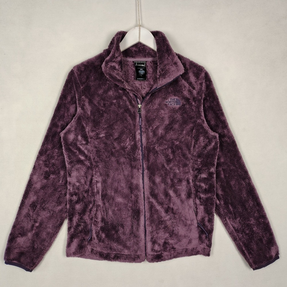 The North Face Osito 2 Fleece Jacket Purple Full Zip High Pile Plush Womens M